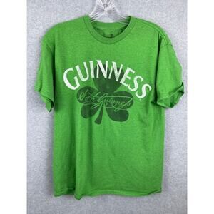 Guinness Stout Shirt Men's M‎ Green Short Sleeve Beer Brewery Irish Pub Bar